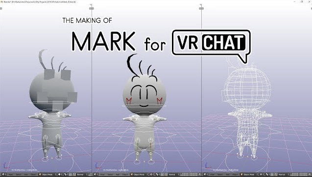This is the creation of a virtual avatar from scratch for VR 